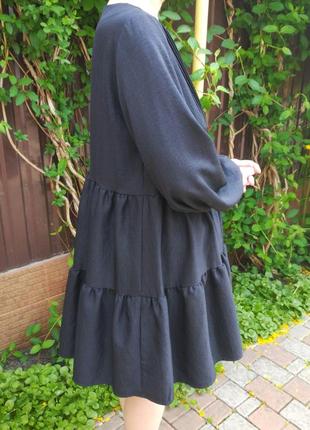 Плаття форма шкільне чорне з воланами2 фото