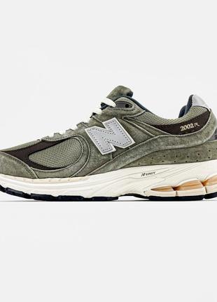 Кросівки new balance 2002r "khaki/brown"3 фото