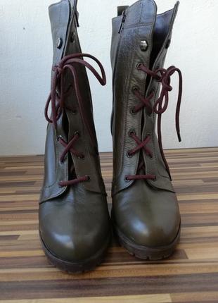 Шкіряні черевики на високих підборах! miss sixty 38 р