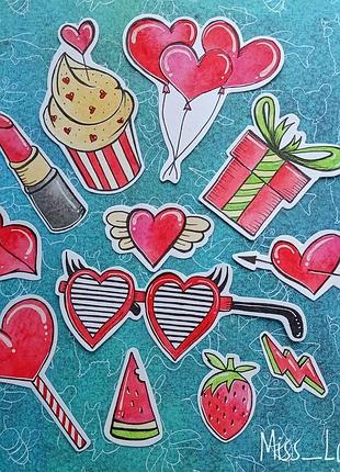 Висічки для скрапбукінгу "love" (набір)