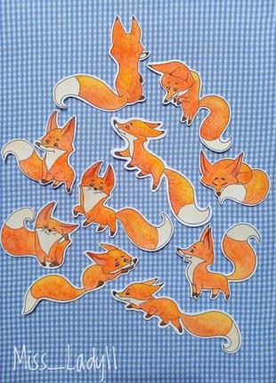 Висічки для скрапбукінгу "fox" (набір)1 фото