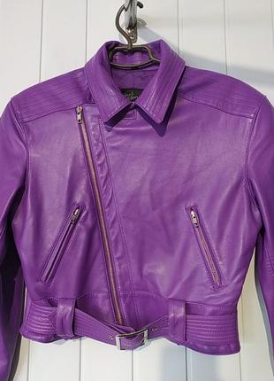 Оригинальный кожаный куртка косуха