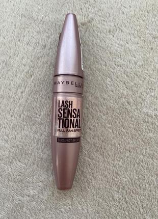 Туш maybelline new york lash sensational burgundy brown1 фото