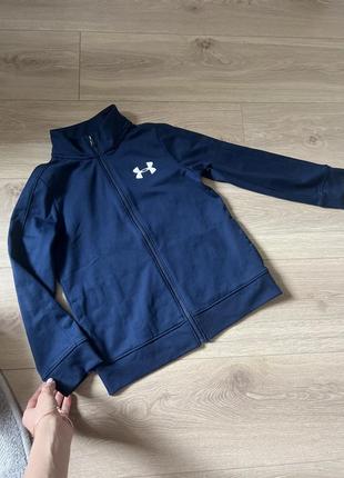 Спортивна кофта under armour мастерка як нова на хлопчика 6-7 років синя на легкому флісі