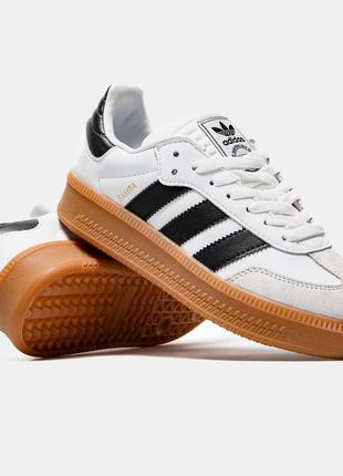 Кросівки adidas samba xlg white/black gum platform10 фото