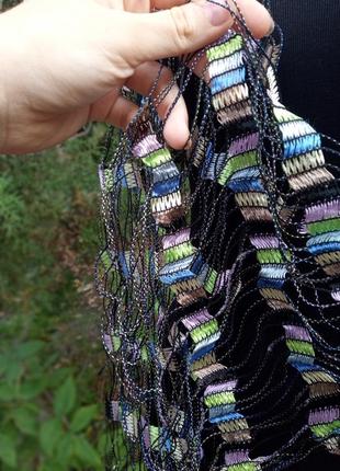 Незвичайний шарф невагомий різнокольорове конфетті4 фото