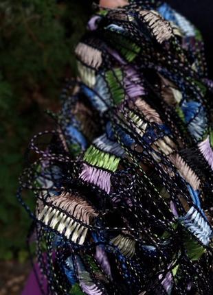 Незвичайний шарф невагомий різнокольорове конфетті6 фото