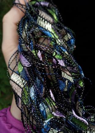 Незвичайний шарф невагомий різнокольорове конфетті5 фото