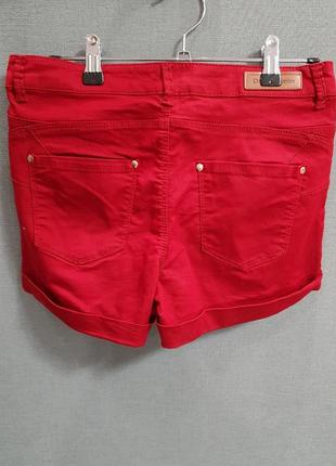 Червоні джинсові шорти2 фото