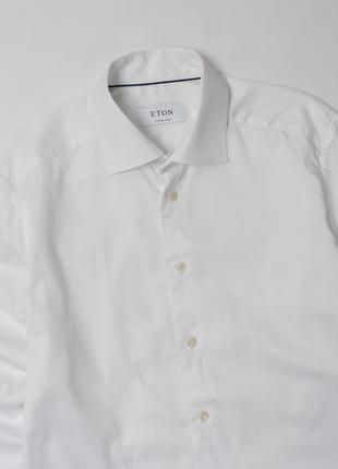Eton custom made white shirt&nbsp;&nbsp;мужская рубашка3 фото