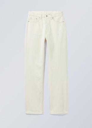 Молочні базові джинси weekday, розмір м.2 фото