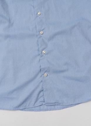 Eton blue slim shirt&nbsp;&nbsp;мужская рубашка4 фото