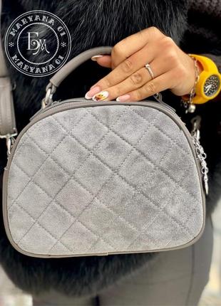 Стильна жіноча сумка пандора / grey8 фото