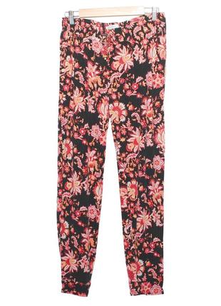 Літні трикотажні штани /джогери квітковий принт6 фото