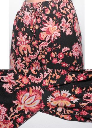 Літні трикотажні штани /джогери квітковий принт8 фото