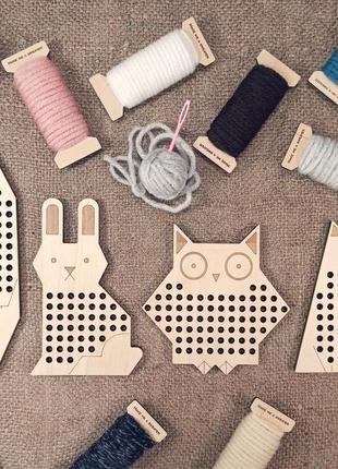 Вышивальная дощечка "кот" вышивка для начинающих вышивка для детей7 фото