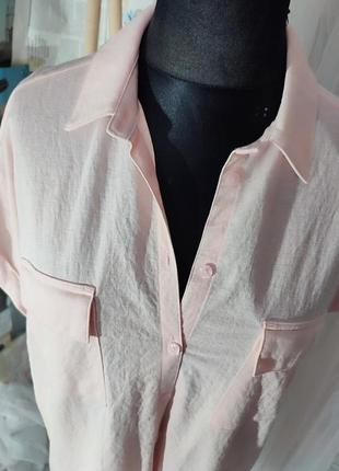 Персиковая рубашка блузка от mss3 фото