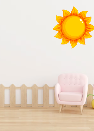 Вінілова інтер'єрна наклейка декор на стіну (шпалери) в дитячу кімнату "сонце sun"