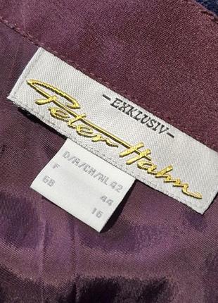 Шелковая юбка миди peter halm цвета марсала (на подкладке), gb 16, nl 42 (l-xl)6 фото