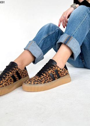 Модні кеди принт леопард