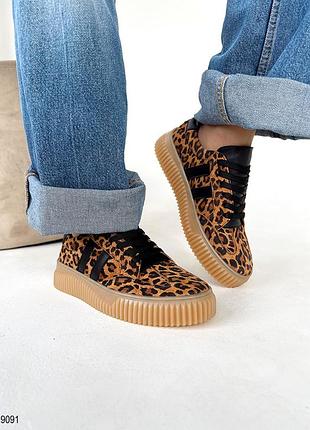 Модні кеди принт леопард