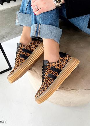 Модні кеди принт леопард