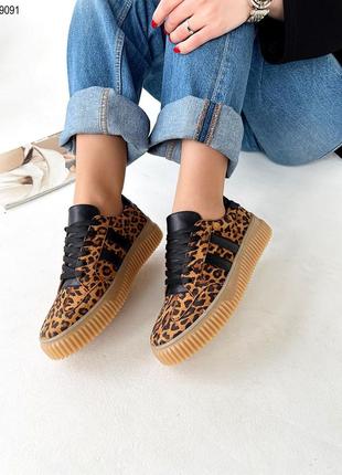 Модні кеди принт леопард