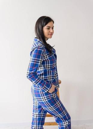 Жіноча піжама на гудзиках з штанами4 фото