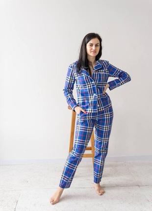 Женская пижама на пуговицах со штанами3 фото