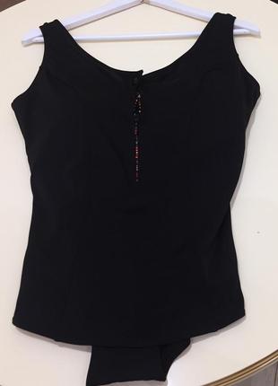 Новий.купальник бренду fashy half zip swimsuit black size ua 50 d зі свіжих колекцій eur 42 d (ua50d1 фото