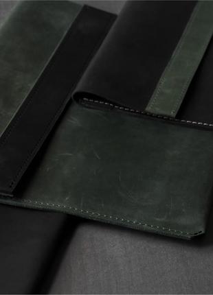 Кожаный чехол для macbook caseus зеленый7 фото
