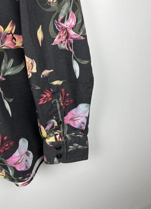Vans рубашка принт расцветки тропики цветы с длинным рукавом мужская7 фото