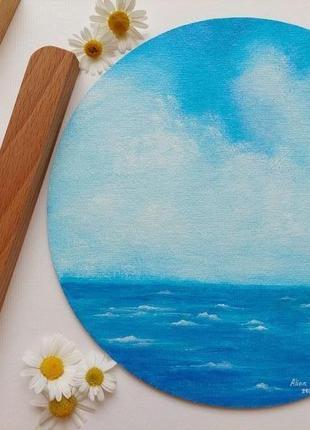 Интерьерная картина «одиночка», картина море и кораблик3 фото