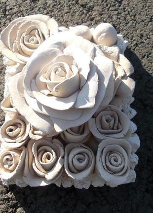 Плитка 3д. троянди настінний декор.1 фото