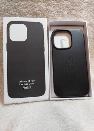 Чохол чехол  шкіряний  leather case magsafe для apple iphone 14 pro3 фото