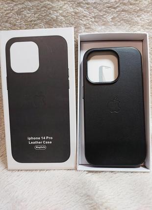Чохол чехол  шкіряний  leather case magsafe для apple iphone 14 pro2 фото