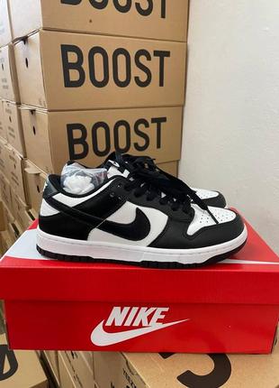 Кросівки nike sb dunk low panda white black1 фото