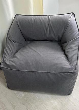Бескаркасное кресло мешок релакс из мебельной ткани велюр7 фото