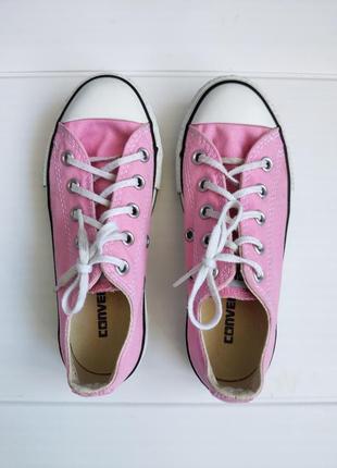 Детские розовые кеды converse6 фото