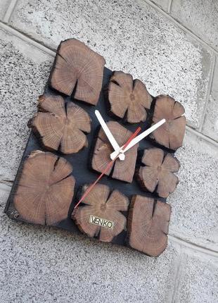 Настінні годинники зі старого дуба, незвичайні настінні годинники, дерев'яні годинник8 фото