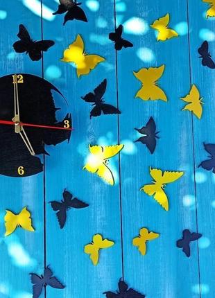Оригинальные настенные часы "бабочки", часы с бабочками4 фото