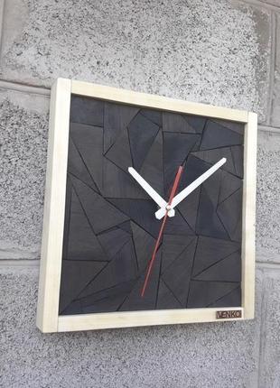 Дерев'яні годинник з мореного дуба, настінні годинники в сучасному дизайні3 фото