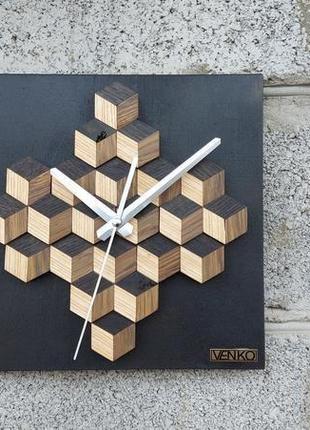 Деревянные часы из сегментов дерева, настенные часы, уникальные настенные часы, деревянные часы