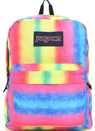 Яскравий міський рюкзак 25l jansport superbreak райдужний2 фото