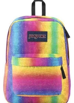 Яскравий міський рюкзак 25l jansport superbreak райдужний3 фото