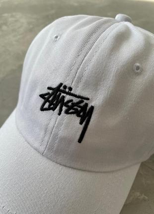 Кепка stussy чорна / біла / бежева чоловіча / жіноча8 фото