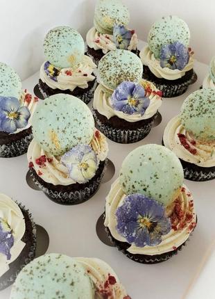 Съедобные сушеные сублимированные цветы фиалки декор для десертов3 фото