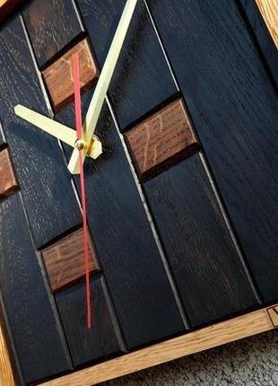 Дерев'яні годинник з мореного дуба, настінні годинники в сучасному дизайні8 фото
