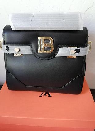 Сумка чорна balmain b-buzz black 25*20*11