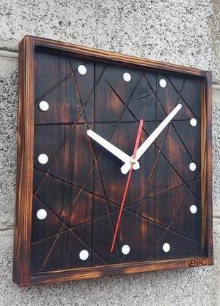 Часы из дерева, необычные настенные часы, деревянные часы2 фото